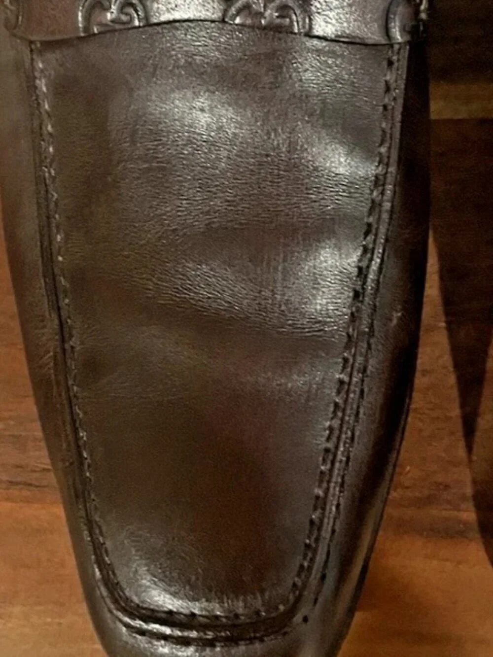 Gucci Guccissima Leather Penny Loafers Brown Mens 12 Made in Italy